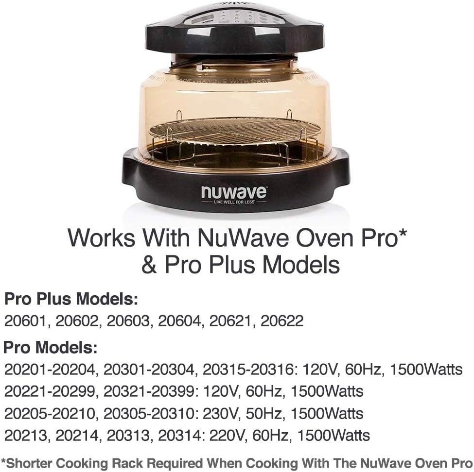 NUWAVE Power Dome (Genuine Replacement Dome Made by the Manufacturer) - Compatible with NuWave Oven Models 20201 to 20299; Pro Models 20301 to 20399; and Pro Plus Models 20601 to 20699; and Elite Pack of 2
