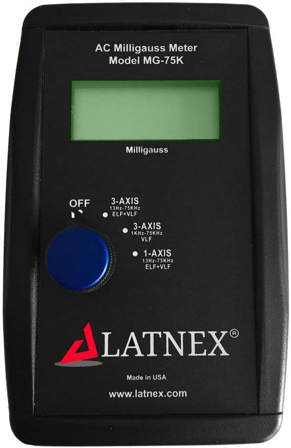 LATNEX AC Milligauss Meter Model MG-75K With Aluminium Carrying Case