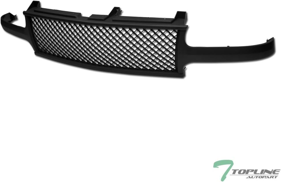 TLAPS Matte Black Mesh Front Hood Bumper Grill Grille ABS For 99-02 Chevy Silverado 1500 2500/00-06 Tahoe Suburban