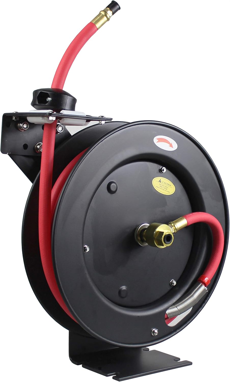 MaxWorks 50104 25ft Auto Rewind Retractable Reel with 3/8