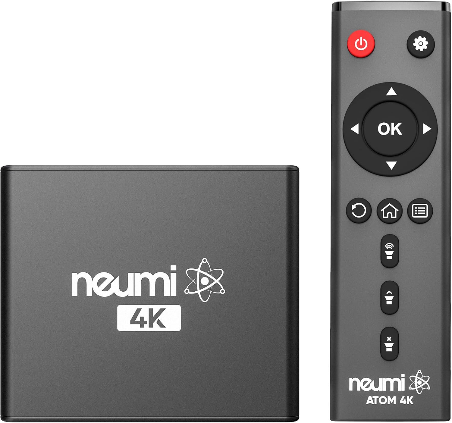 NEUMI Atom 4K Ultra-HD Digital Media Player for USB Drives and SD Cards - Plays 4K/UHD 60fps Videos, HEVC/H.265, HDMI and Analog AV, Automatic Playback and Looping Capability Pack of 2