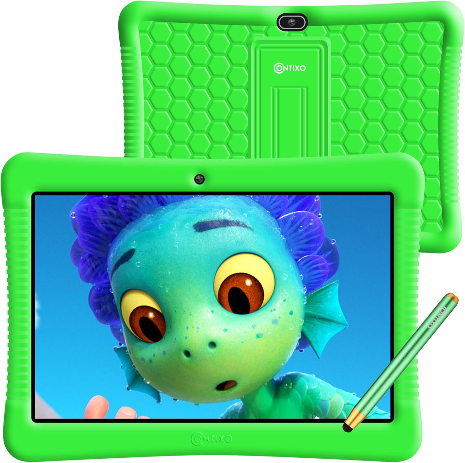 Contixo Kids Tablet K102, 10-inch HD, Ages 3-7, Toddler Tablet with Camera, Parental Control, Android 10, 32GB, WiFi, Learning Tablet for Children with Teacher's Approved Apps and Kid-Proof Case Blue