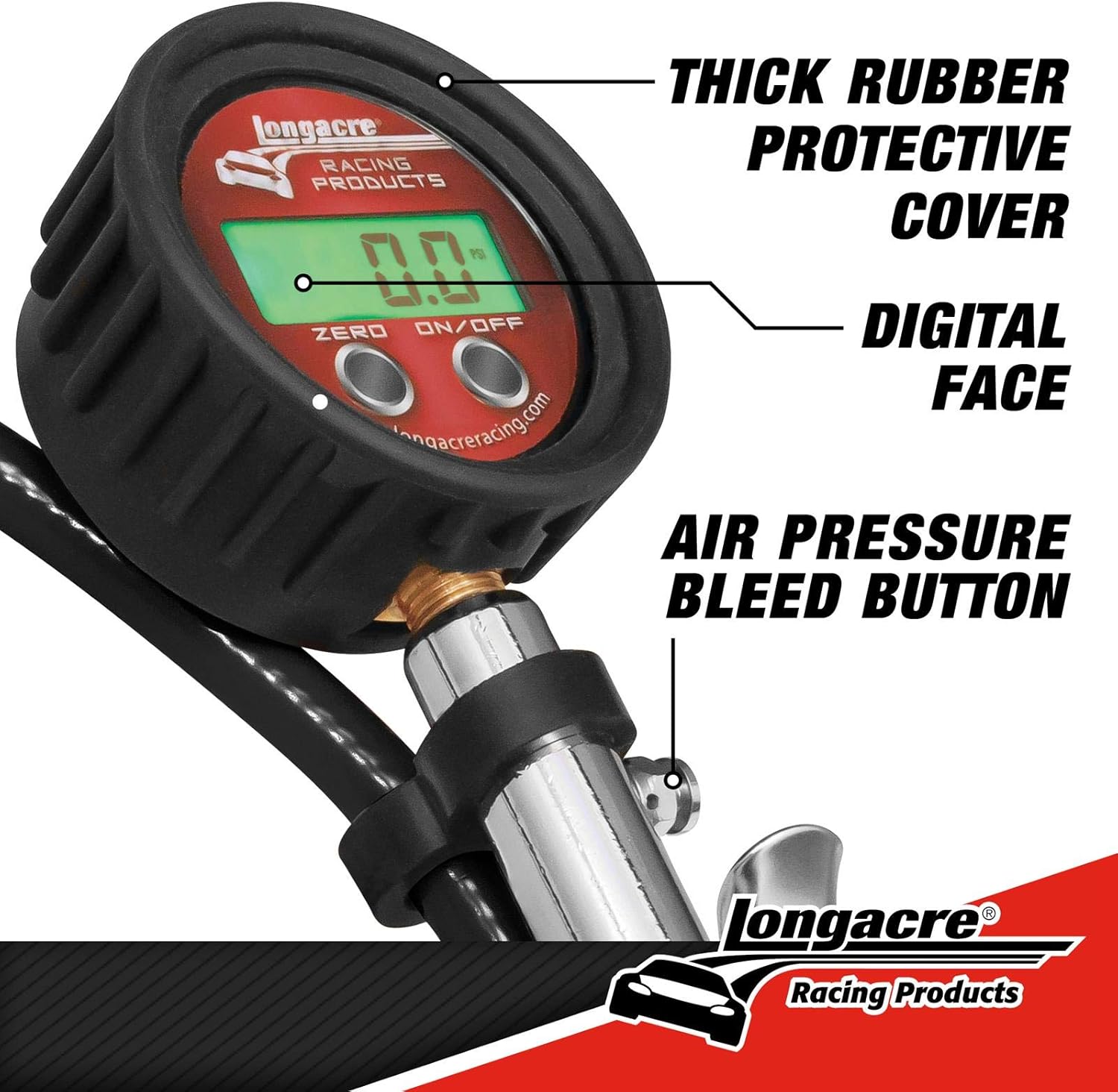 Longacre (53008 0-60 PSI Digital Tire Gauge with Case