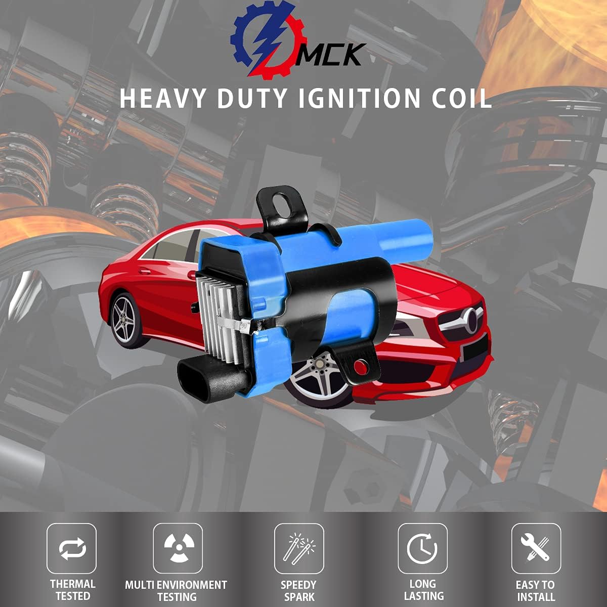 MCK 8pcs Engine Ignition Coil Pack Compatible With Chevrolet GMC Buick Cadillac Hummer Isuzu Express Suburban Silverado Tahoe Avalanche Savana Sierra 02 06 99-07 4.8 5.3 6.0 4.8L 5.3L 6.0L V8 UF262