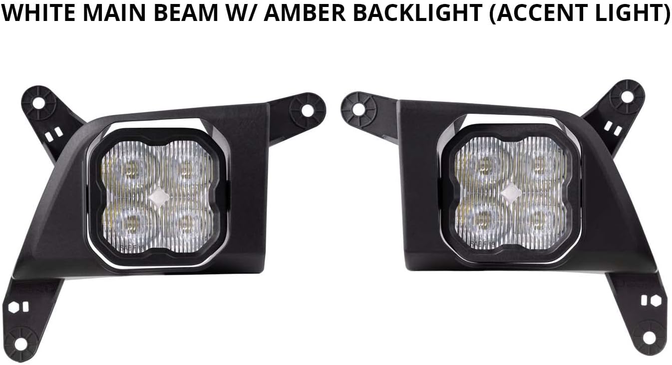 Diode Dynamics SS3 LED Fog Light Kit compatible with Chevrolet Silverado 1500 2019-2021, White SAE/DOT Fog Sport