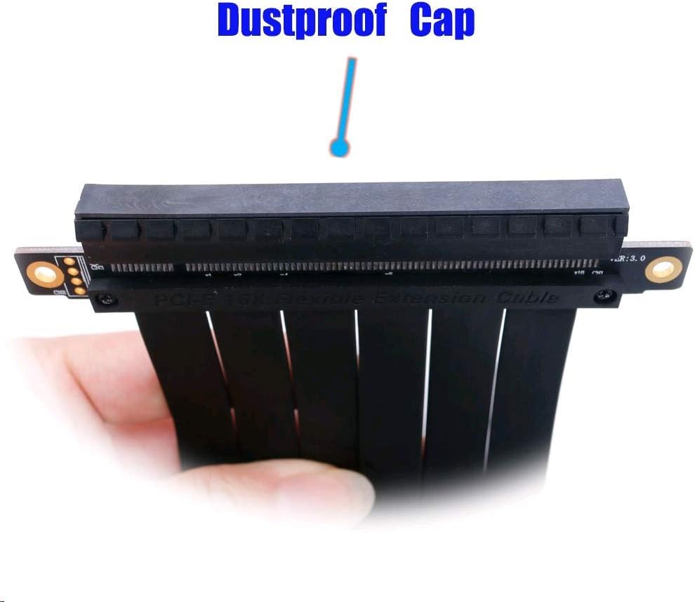 Pcie Extension Cable Pcie x16 Extension Cable PCIE Express3.0 16X Extension Cable pcie Riser (pcie 16X 180 Degree Cable 20cm) Pack of 2