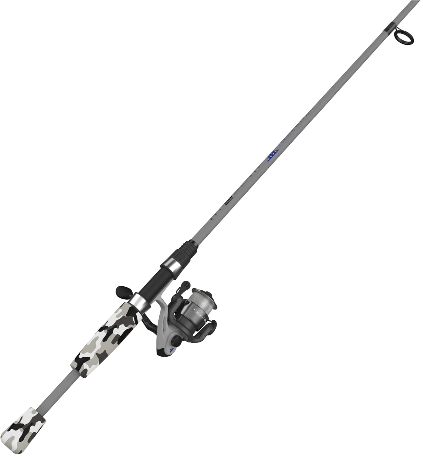 Zebco Folds of Honor Spinning Reel and 2-Piece Fishing Rod Combo Pack of 2