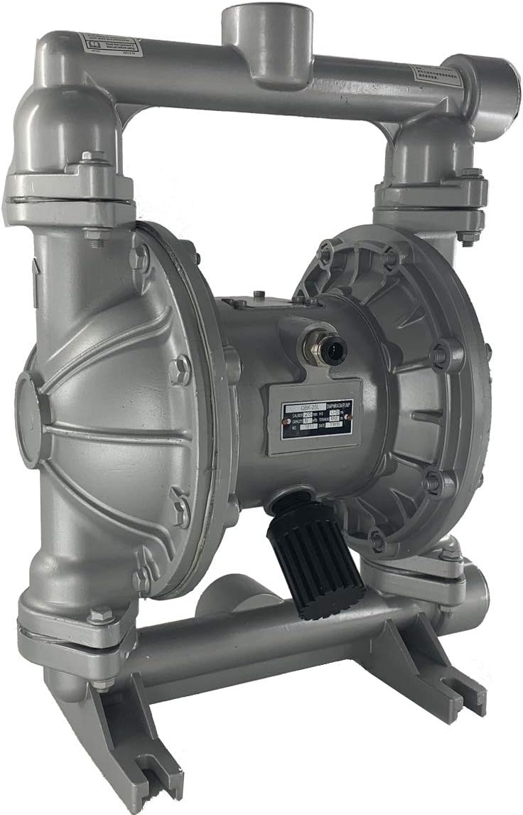 Cozyel Air-Operated Diaphragm Pump Double Diaphragm Pump 1 inch Inlet & Outlet, Air Diaphragm Pump Dual Diaphragm Air Pump Aluminum 35 GPM Max 120PSI, QBY4-25L