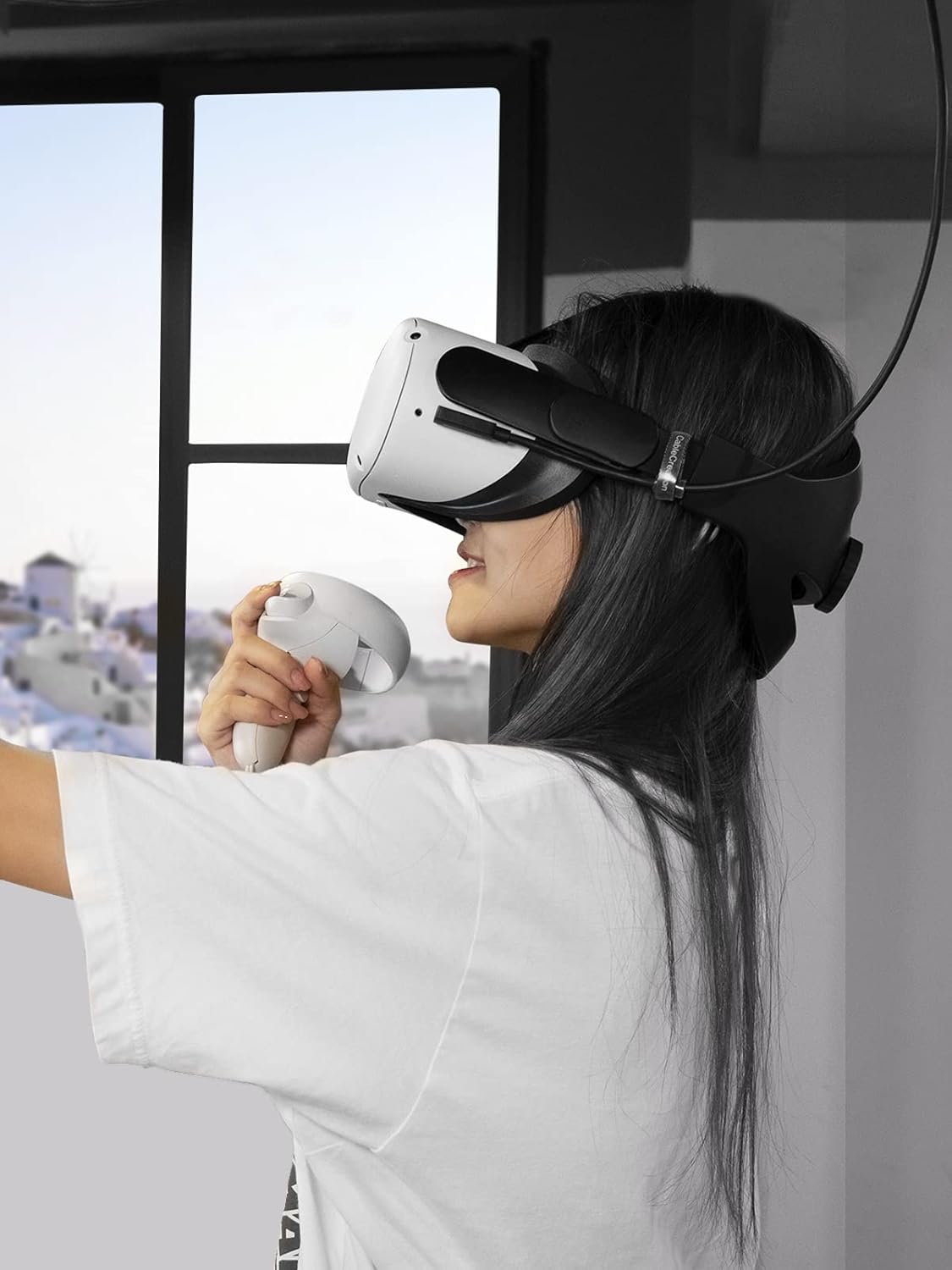 Quest Link Cable 16.4FT, CableCreation USB 3.2 Gen1 USB C to A Oculus Quest Link Cable High Speed 5 Gbps Data Compatible with Quest/Quest 2 Virtual Reality Headsets and Gaming PC, 5 Meters Pack of 2