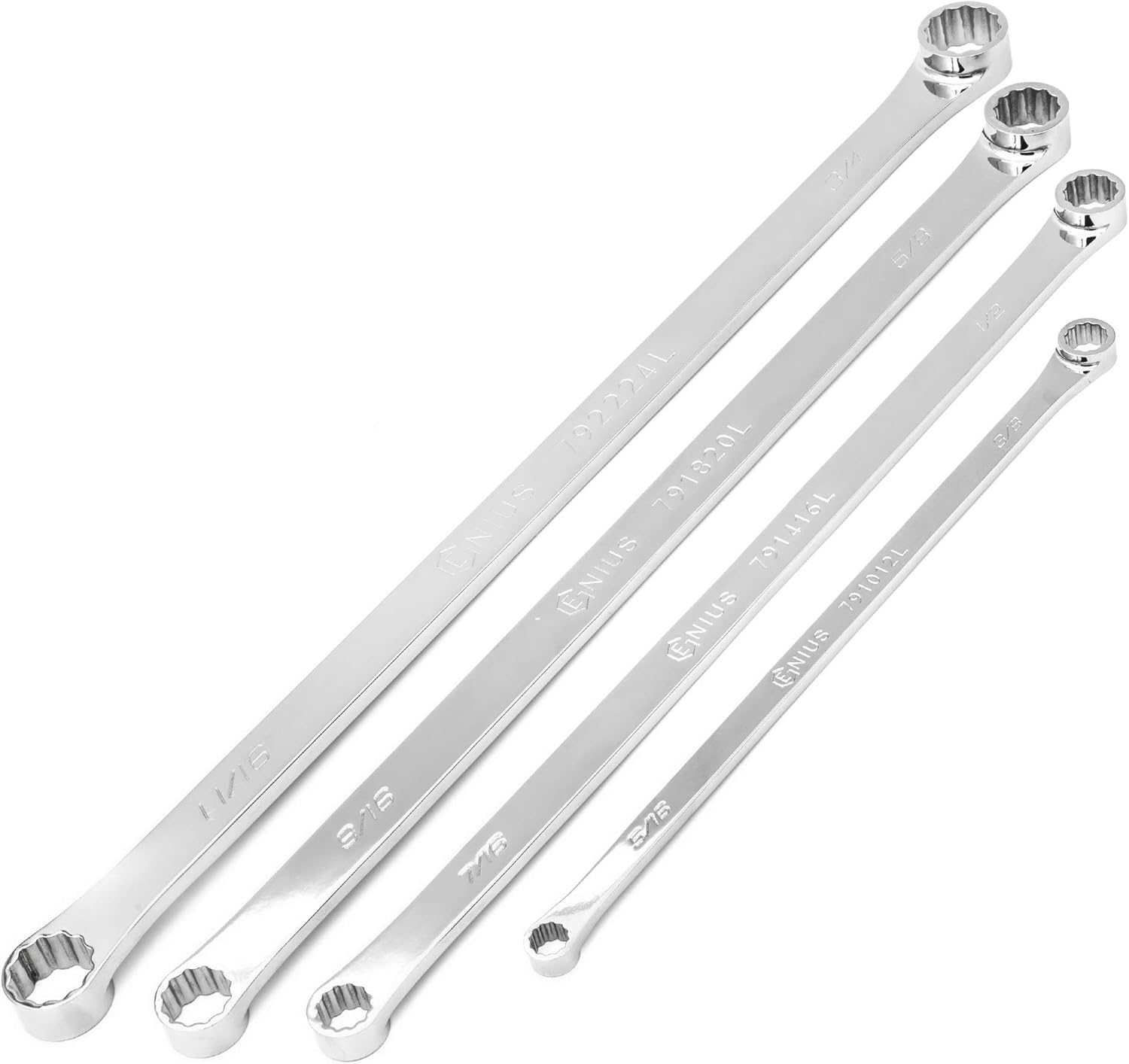 Genius Tools 4PC SAE Extra Long Box End Wrench Set - DE-704S Pack of 2