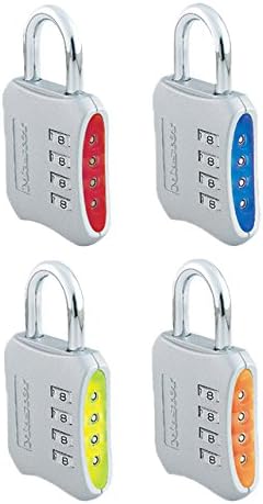 Master Lock Padlock, Set Your Own Combination Lock, 2 in. Wide, Assorted Colors, 653D, 24 Pack