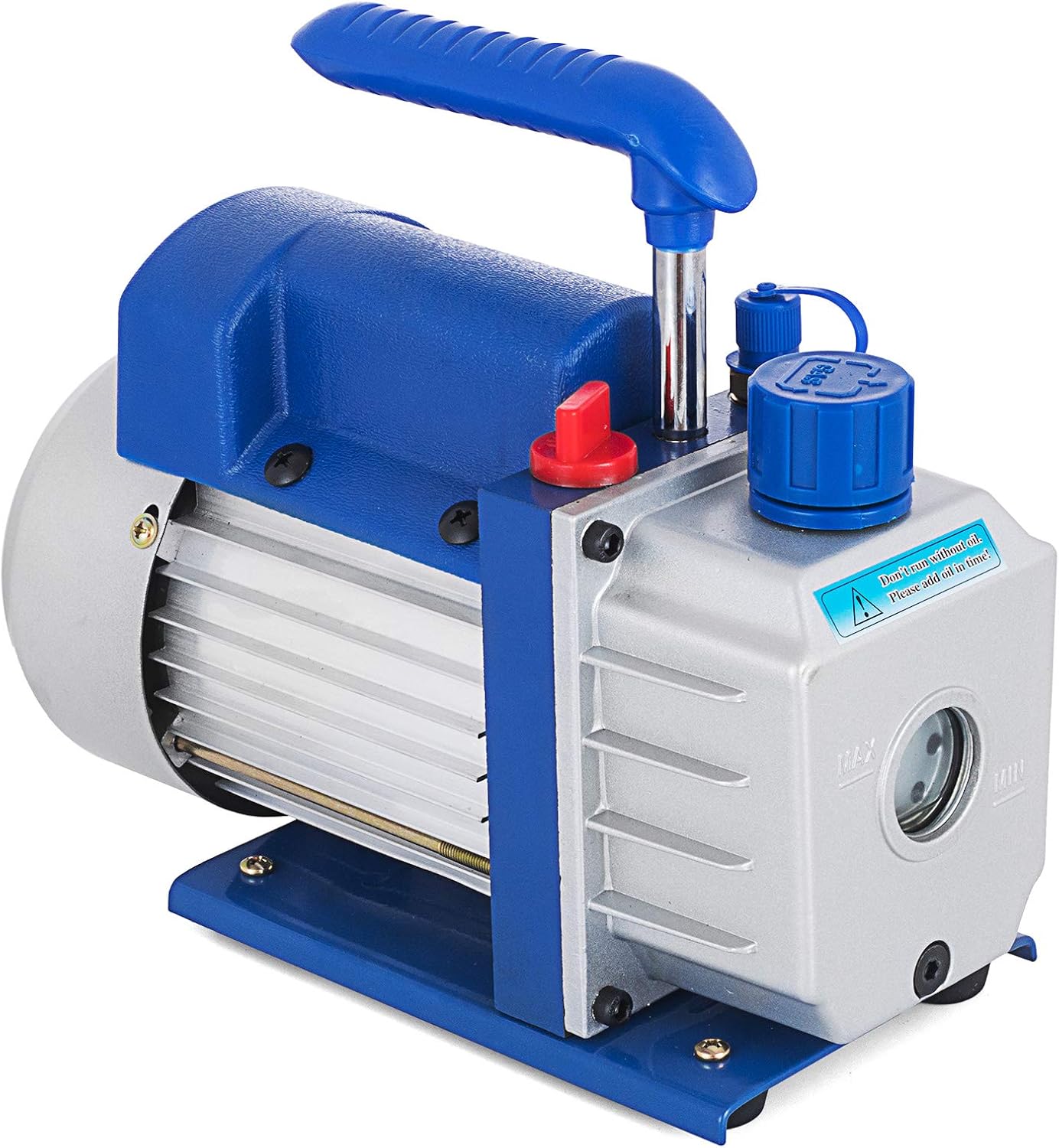 BLTPress 3.5 CFM Vacuum Pump Kit 1/4 HP Single Stage Vacuum Pump and R134a AC Manifold Gauge Set Kit for HVAC Air Conditioning Refrigeration Recharging