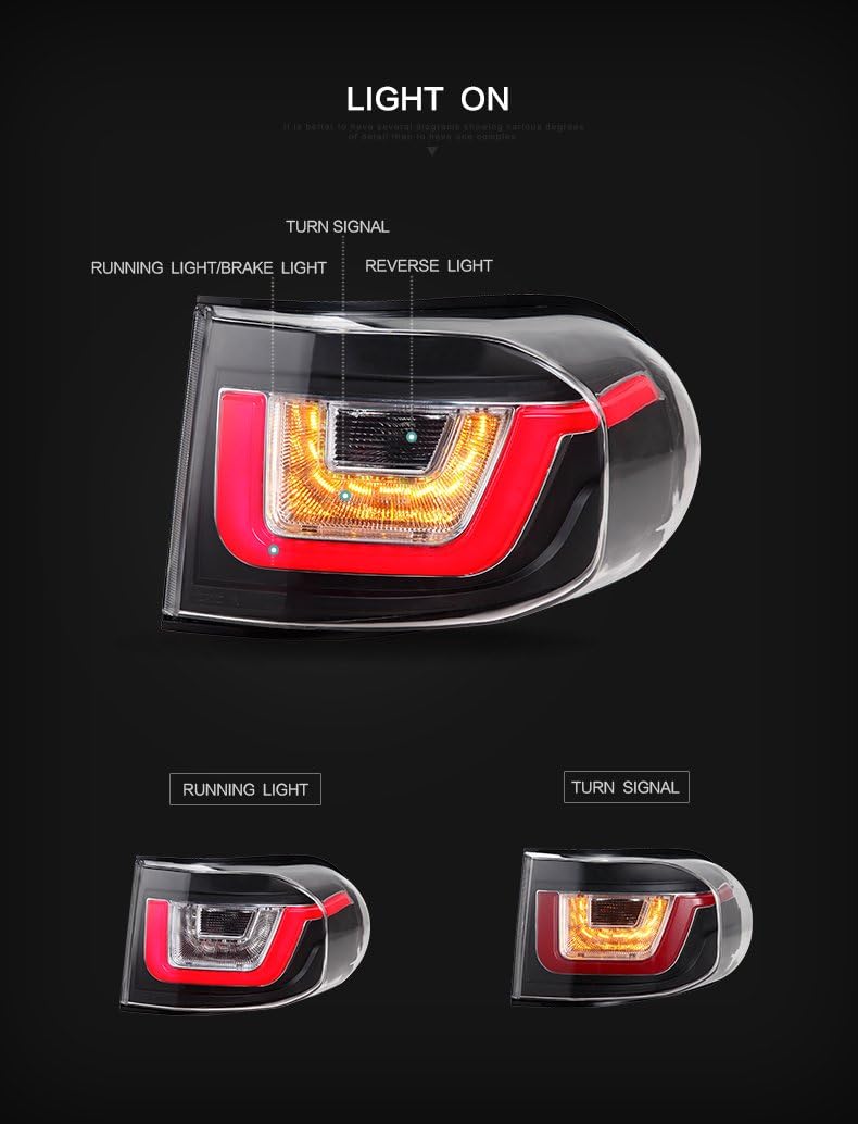 MOSTPLUS LED Halo Projector Headlights & Grille & Tail Light Compatible for 2007-2014 Toyota FJ Cruiser(HId H7 Bulb Included)