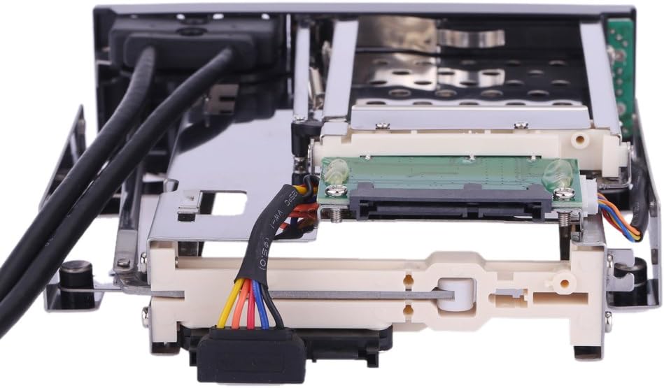 Wscoficey Dual Bay 3.5 + 2.5 Inch S A T A III Hard Drive HDD & SSD Tray Caddy Internal Mobile Rack Enclosure Docking Station with USB 3.0 Port Hot Swap Pack of 2