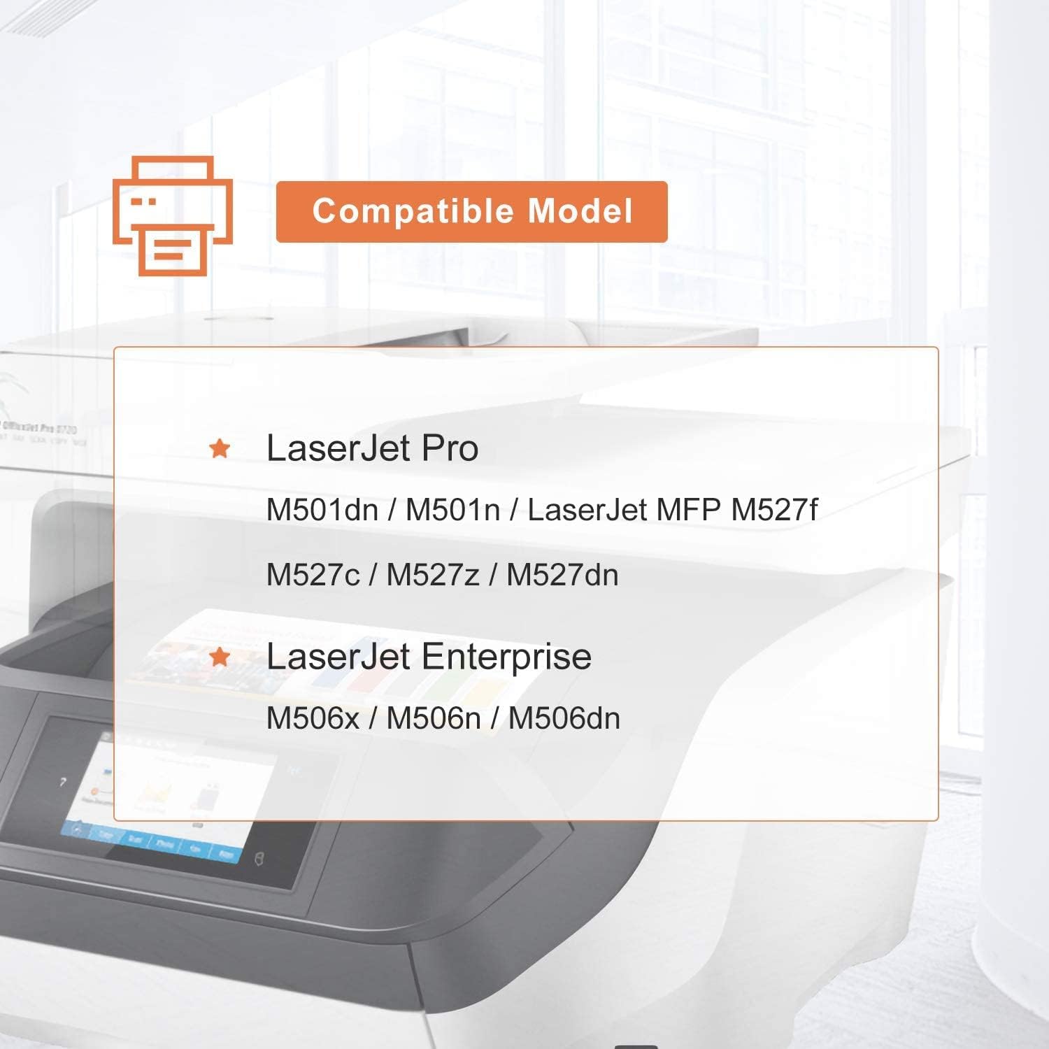 MYTONER Compatible Toner Cartridge Replacement for HP 87X CF287X 87A CF287A High Yield Toner for Pro M527 M506 M501 Printer(Black, 2-Pack) Pack of 2