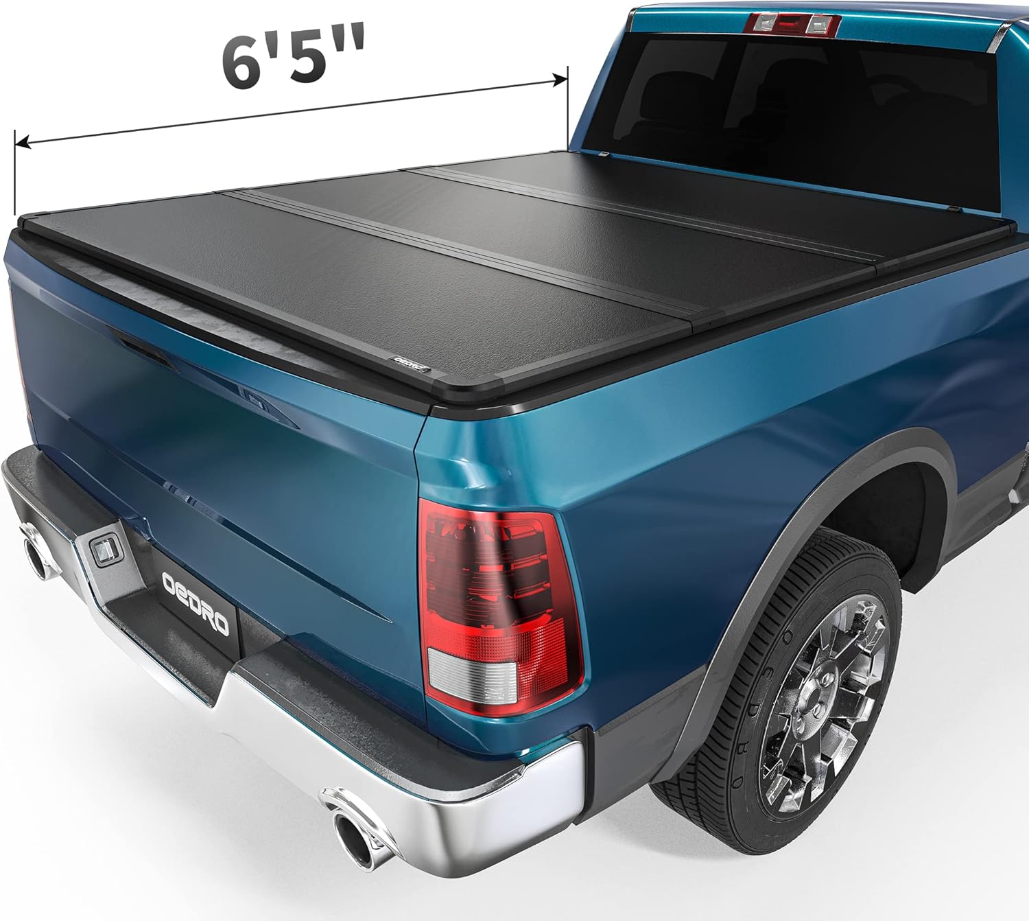 oEdRo Hard Tri-fold Truck Bed Tonneau Cover Compatible with 2002-2022 Dodge Ram 1500 (19-22 Classic & New) ; 2003-2022 Dodge Ram 2500 3500, 6.4 ft Bed w/o Rambox