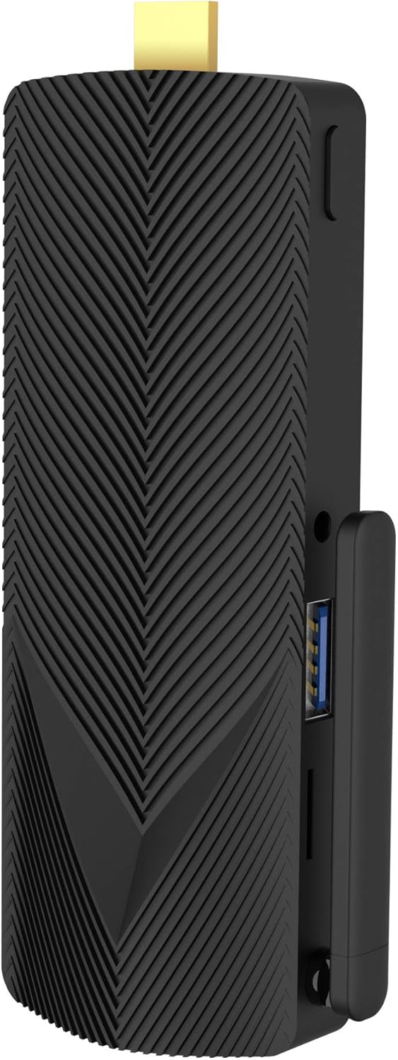 Azulle Access4 Pro Fanless Mini PC Stick 4GB/64GB – Business & Home Portable Computer, WiFi, Windows 10 Pro, USB & Ethernet Port