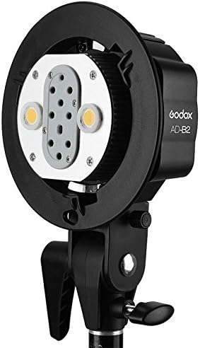 Godox AD-B2 Dual Tubes Light Head S-Type Bowens Mount Flash Twin Head Bracket to Install 2 Godox AD200 AD200Pro Pocket Flashes or Flashpoint eVOLV 200 Speedlight Together to Achieve 400W Power Output Pack of 2