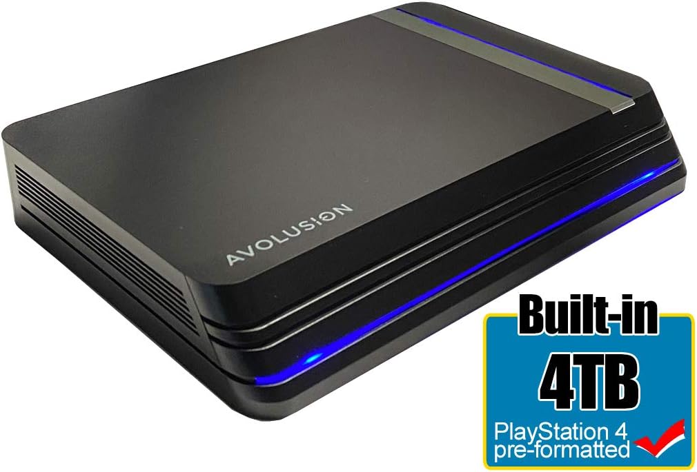 Avolusion HDDGear Pro X 4TB USB 3.0 External Gaming Hard Drive (Pre-formatted for PS4 Pro, Slim, Original)