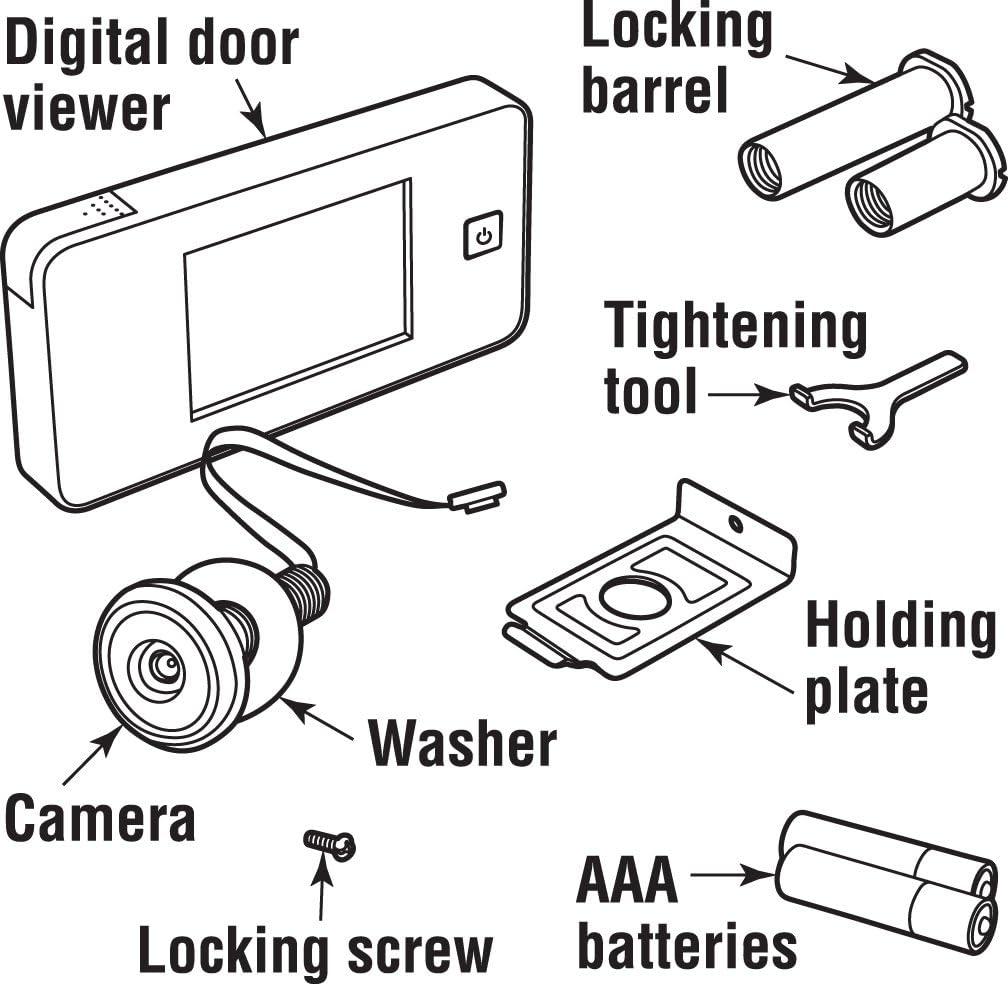 Prime-Line Products U 11187R Digital Door Viewer, Black Pack of 2