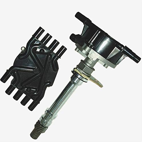 A-Team Performance - EFI Distributor - Compatible with 1996-2000 Chevrolet BBC Big Block Chevy V8 Vortec, GEN. VI, 454, Black Cap Pack of 2