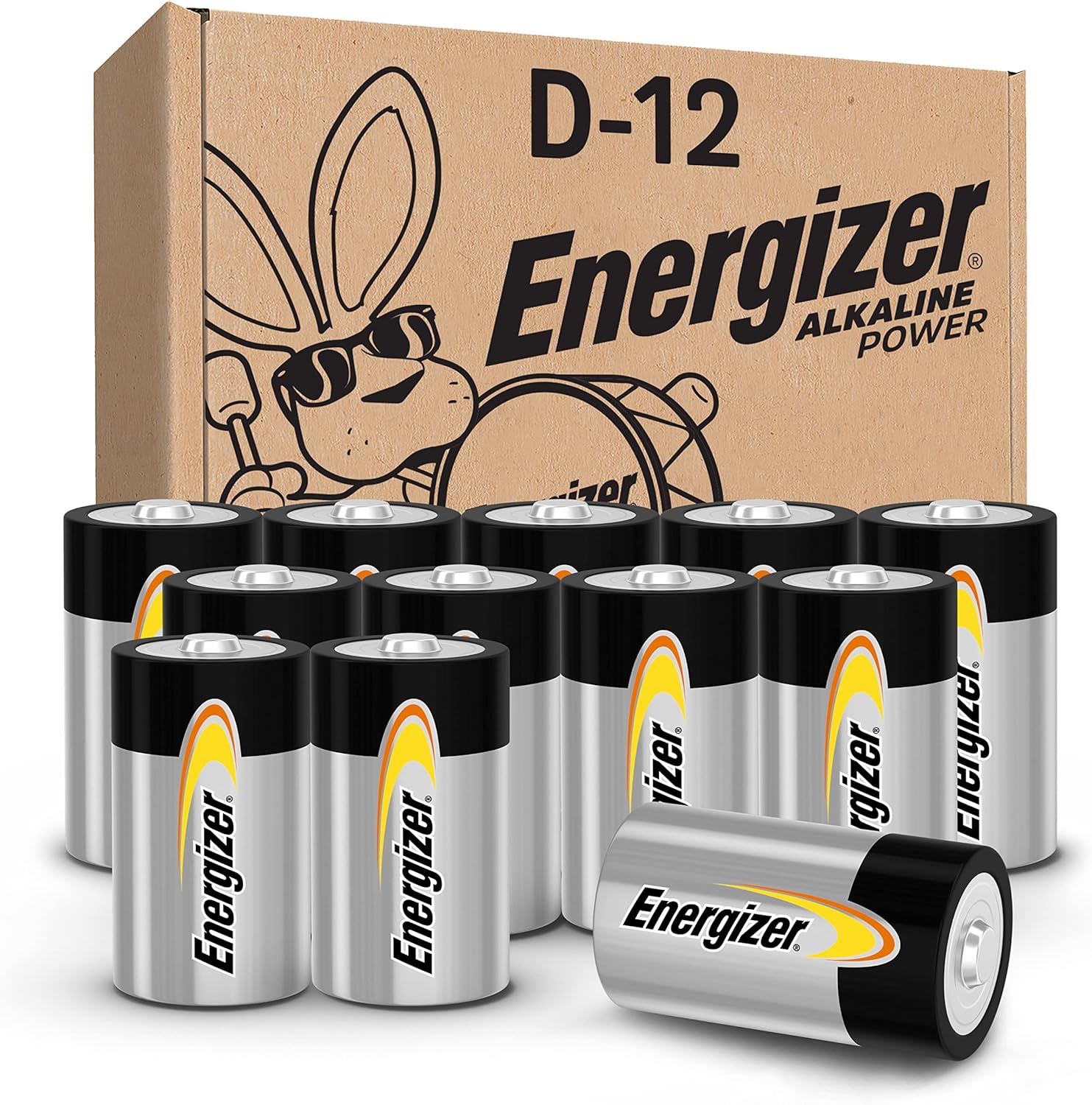 Energizer Alkaline Power C Batteries and D Batteries Variety Pack, 12 C and 12 D Batteries (24 Count) Pack of 2