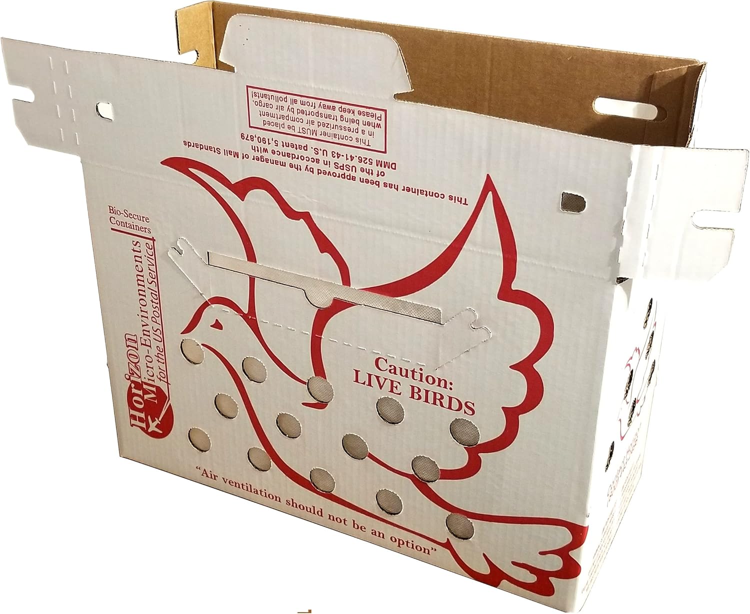 Pinnon Hatch Farms Live Bird Shipping Boxes *Vented* Chicken Shipping Mailing Approved Economy Size (4 Pack) Pack of 2