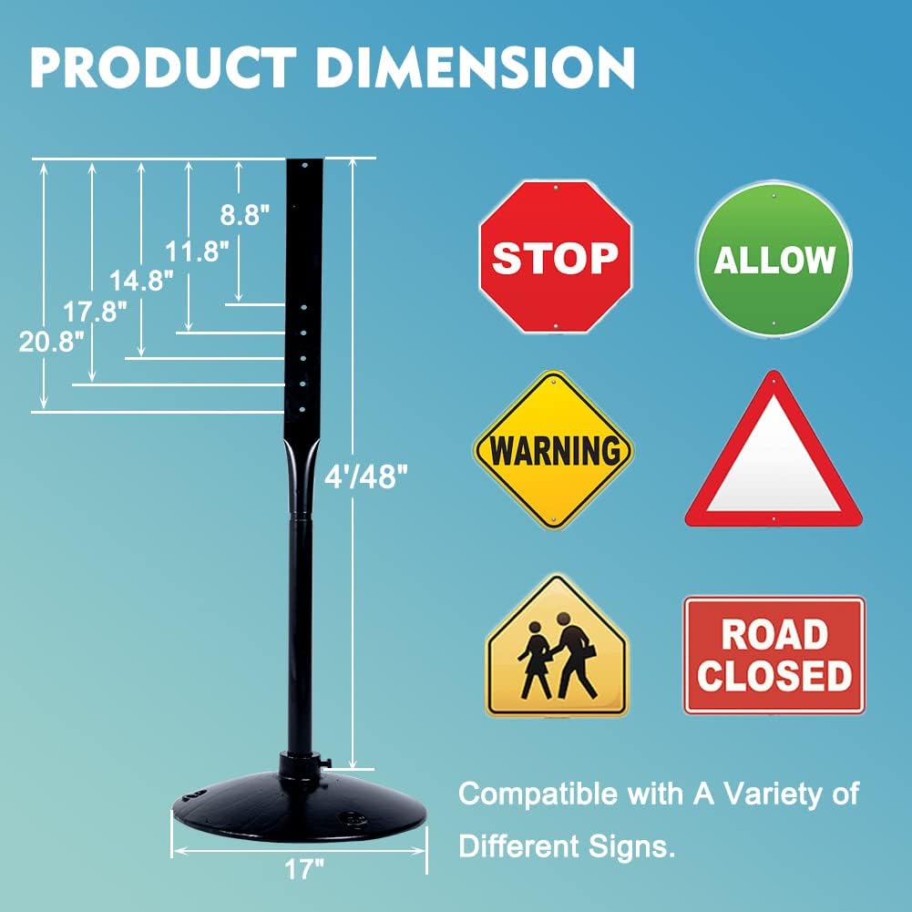 Cast Iron Sign Stand with 17