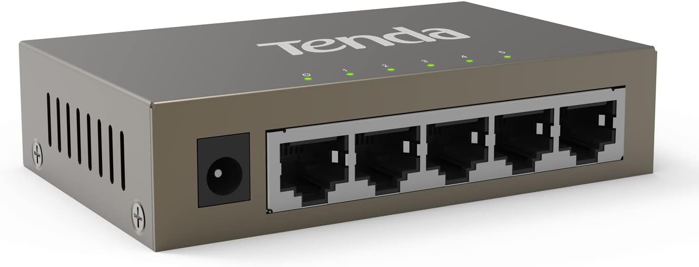Tenda TEG1016D | 16-Port Gigabit Ethernet Switch | Desktop Network Splitter | Sturdy Metal | Fanless | Plug & Play | Traffic Optimization | Unmanaged | Limited Lifetime Protection Pack of 2