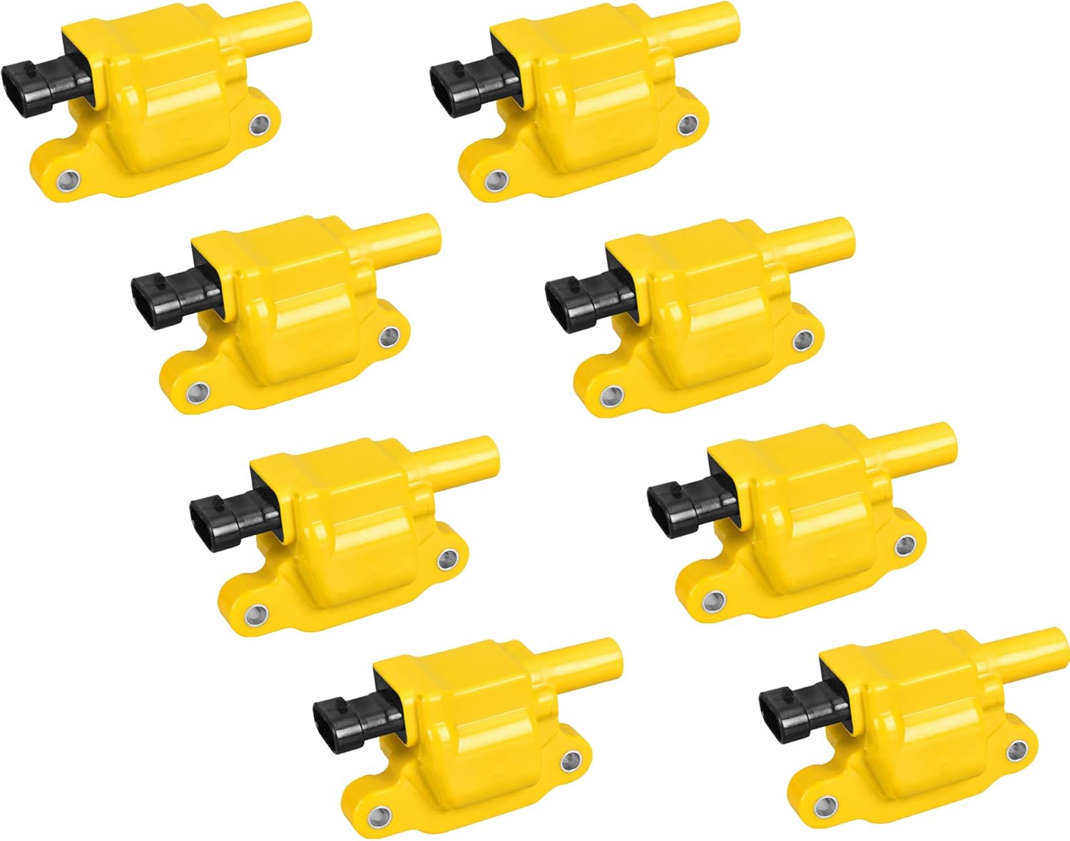 ENA Heavy Duty Square Ignition Coil Pack of 8 Compatible with Chevrolet Impala Tahoe and Suburban 1500 2500 Replacement For UF413