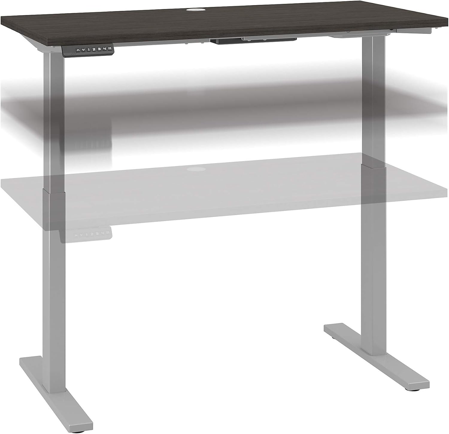Bush Business Furniture Move 60 Series Height Adjustable Standing Desk, 48W x 24D, Storm Gray with Black Base