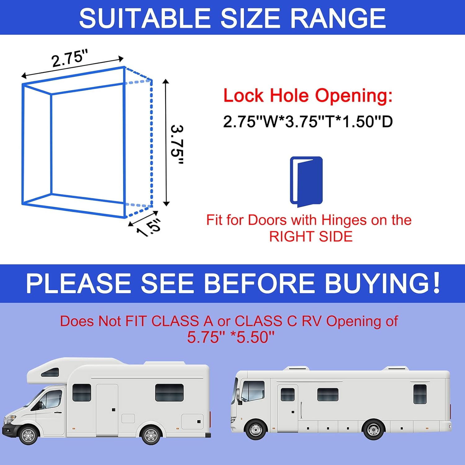 RVLIBRO by RISTOW RV Keyless Entry Door Lock - RV Door Lock 2 Key Fobs and Backlit Keypad 100% Metal RV Door Lock with Install Tools for Travel Trailer Camper