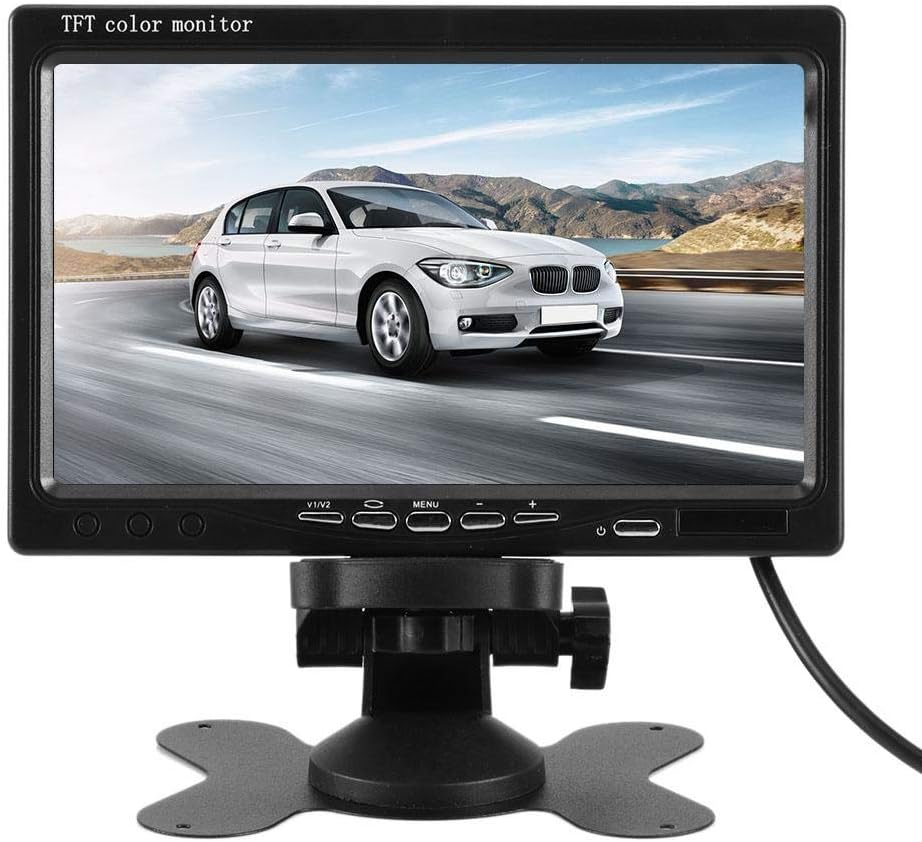 Car Monitor, 7in Car Monitor High Definition Reverse Rearview Display 12-24V Auto Accessory Car Display Reverse Monitor Pack of 2