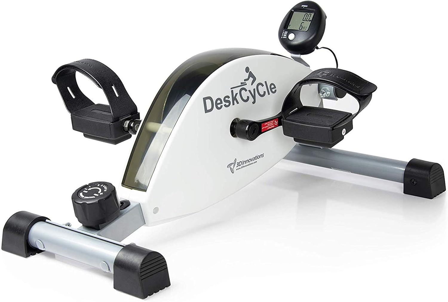 DeskCycle Under Desk Bike Pedal Exerciser - Portable Foot Exercise Cycle for Sitting with LCD Display - Mini Stationary Peddler for Adults & Seniors, Physical Therapy Workout Equipment