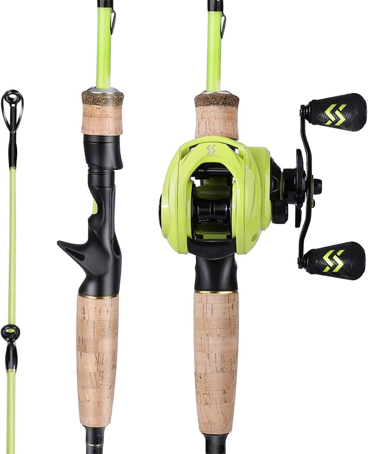 Sougayilang Baitcaster Combo, Lightweight Baticasting Combo, 2 Pieces M/MH Baitcasting Rod Combo, 5.9FT/6.9FT Fishing Rod and Reel Combo