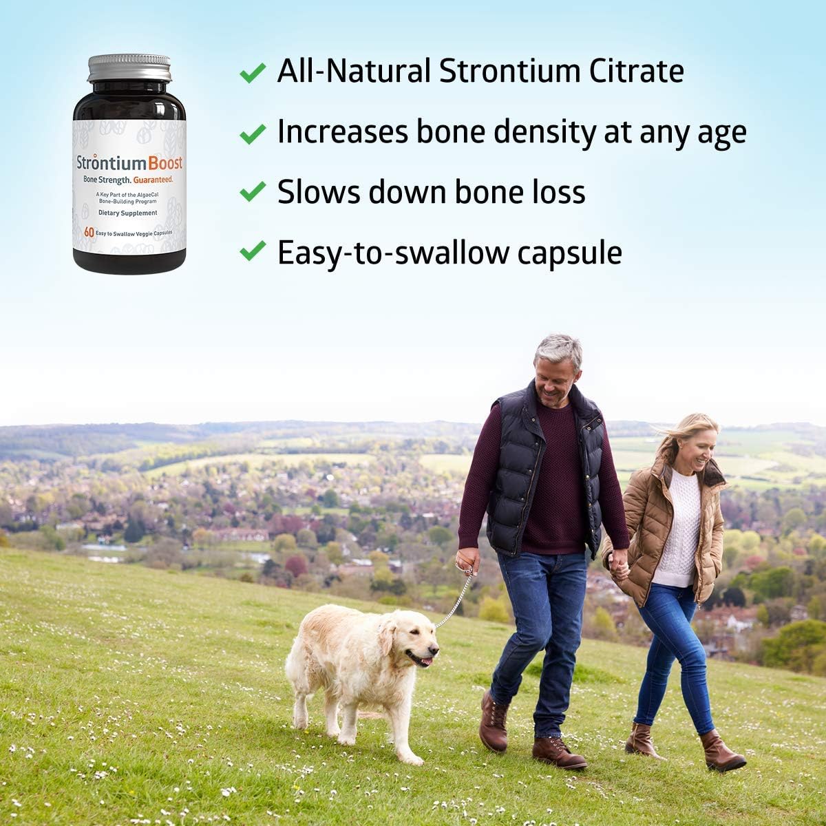 Strontium Boost – Natural Strontium Citrate Supplement (3 Bottles)