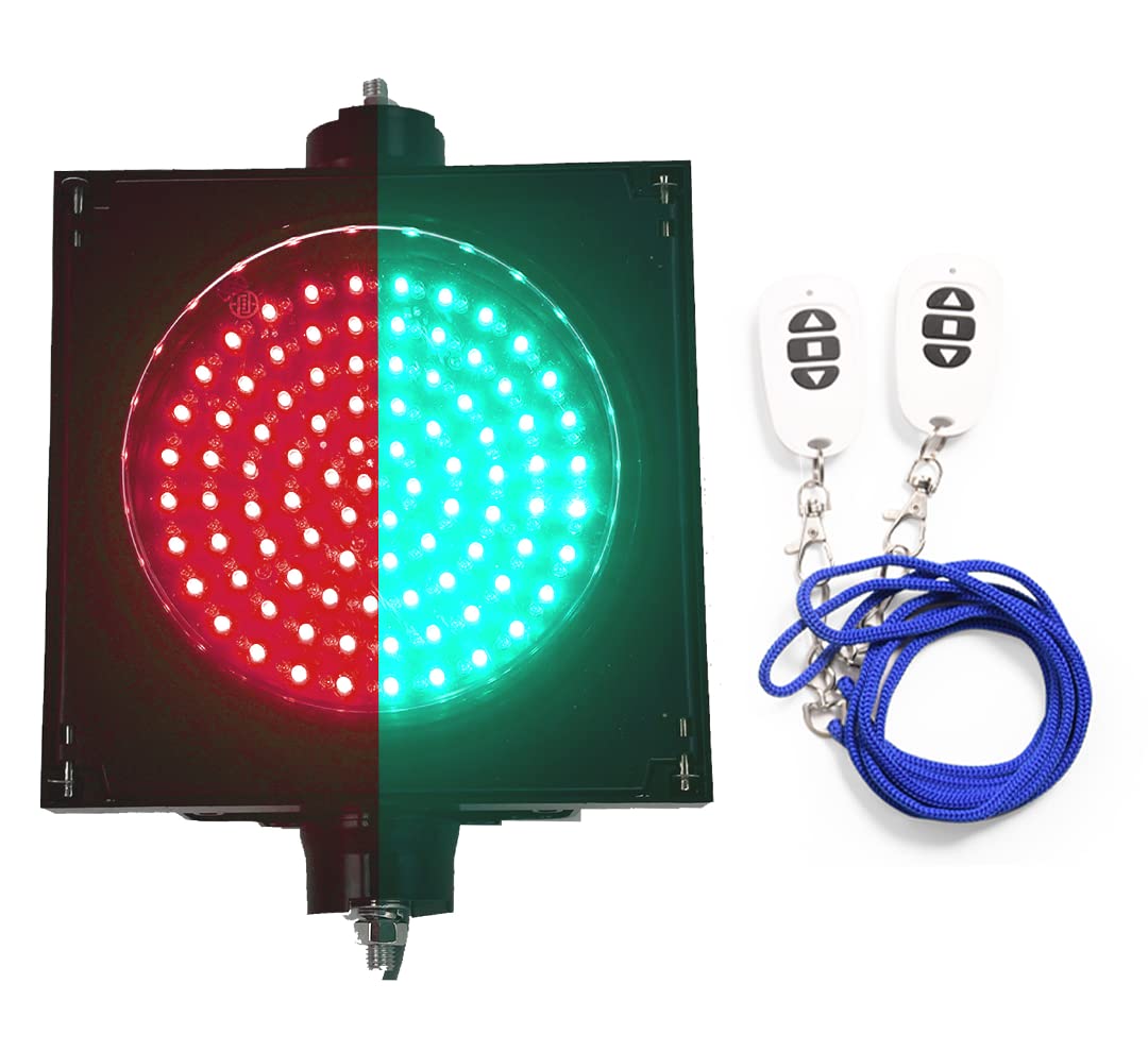 Signaworks LED Traffic Stop Light 3 Light Red, Yellow, Green 8 Inch Diameter Lens, Industrial Loading Dock Bay Light, Indicator Light 85-265 VAC (Power Cord and Controls NOT Included)