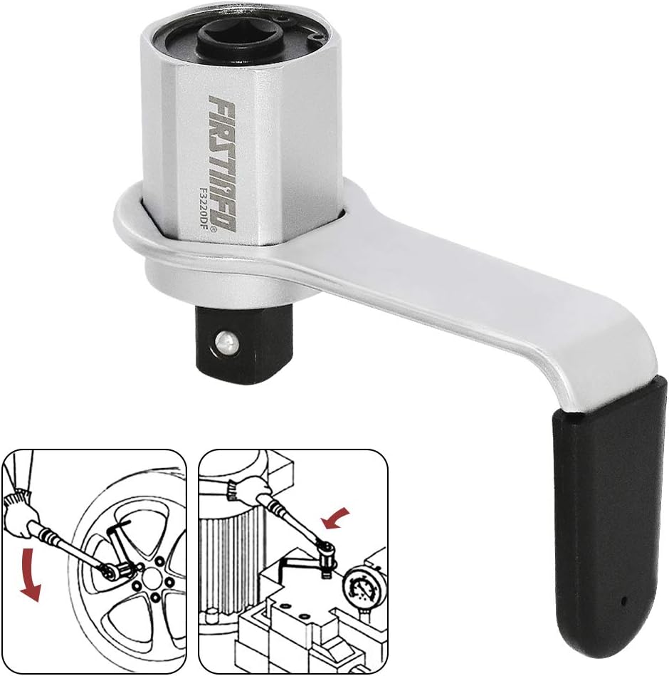 FIRSTINFO 800N.m. (590 Ft-lbs) Manual Torque Multiplier 3.4:1 Wrench 3/4 inch Drive ( Male/Output ) to 1/2 inch Drive ( Female/Input ) Adaptor Max. 800 Nm Lug Nut / Labor Saving Tool