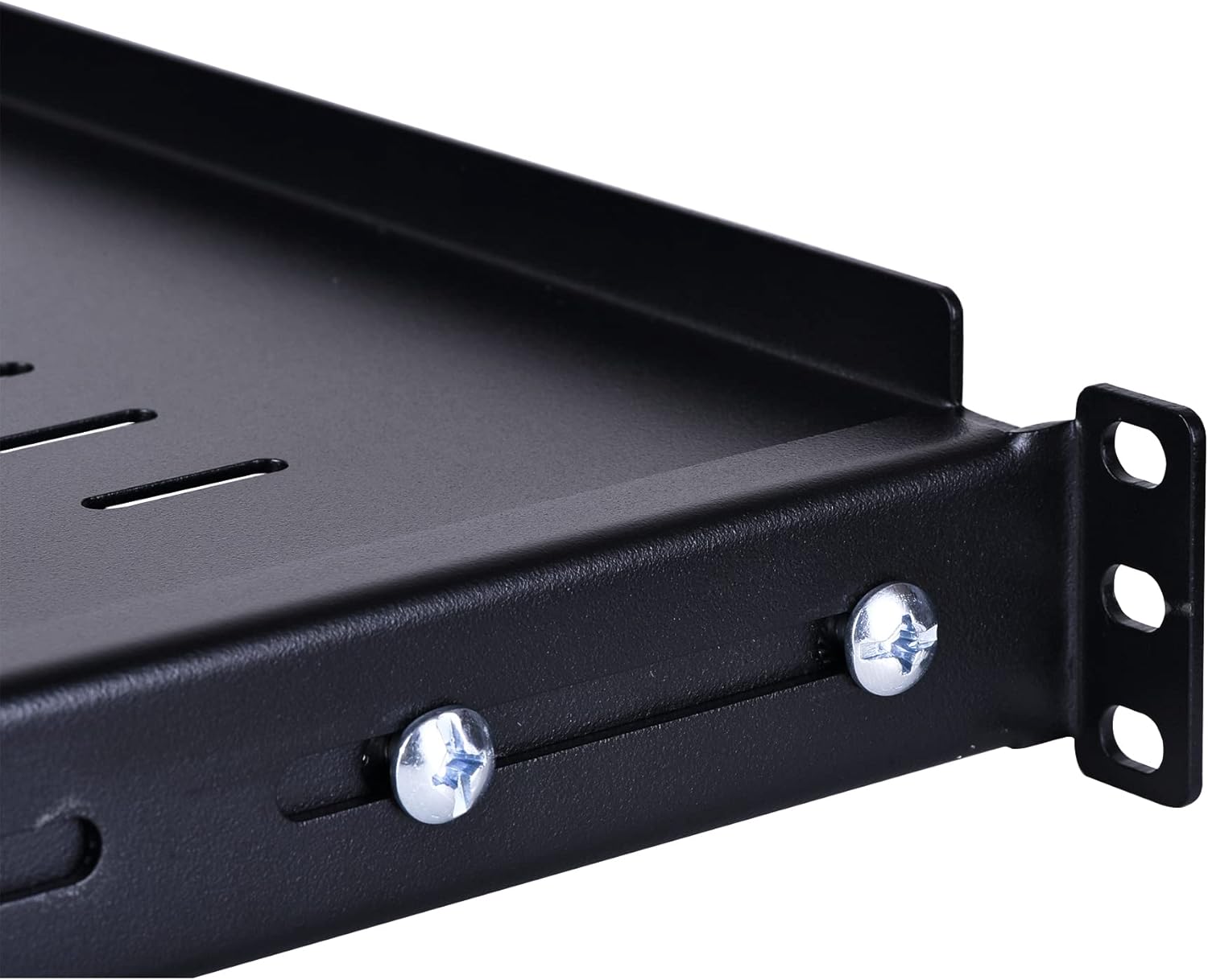 RackPath 1U Adjustable Server Rack Shelf – Rack Mount 4 Post Adjustable from 21.65 – 30.8 Inches –242lbs Capacity Pack of 2