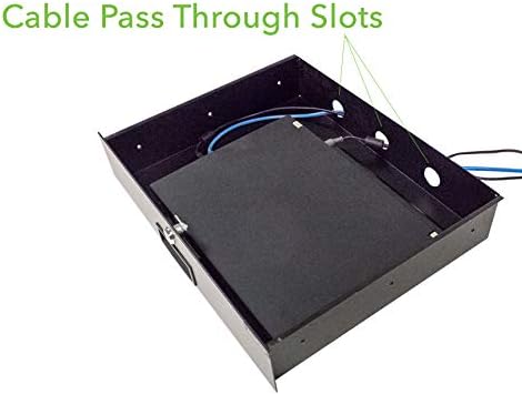 NavePoint Server Cabinet Case 19 Inch Rack Mount DJ Locking Lockable Deep Drawer with Key 2U Pack of 2