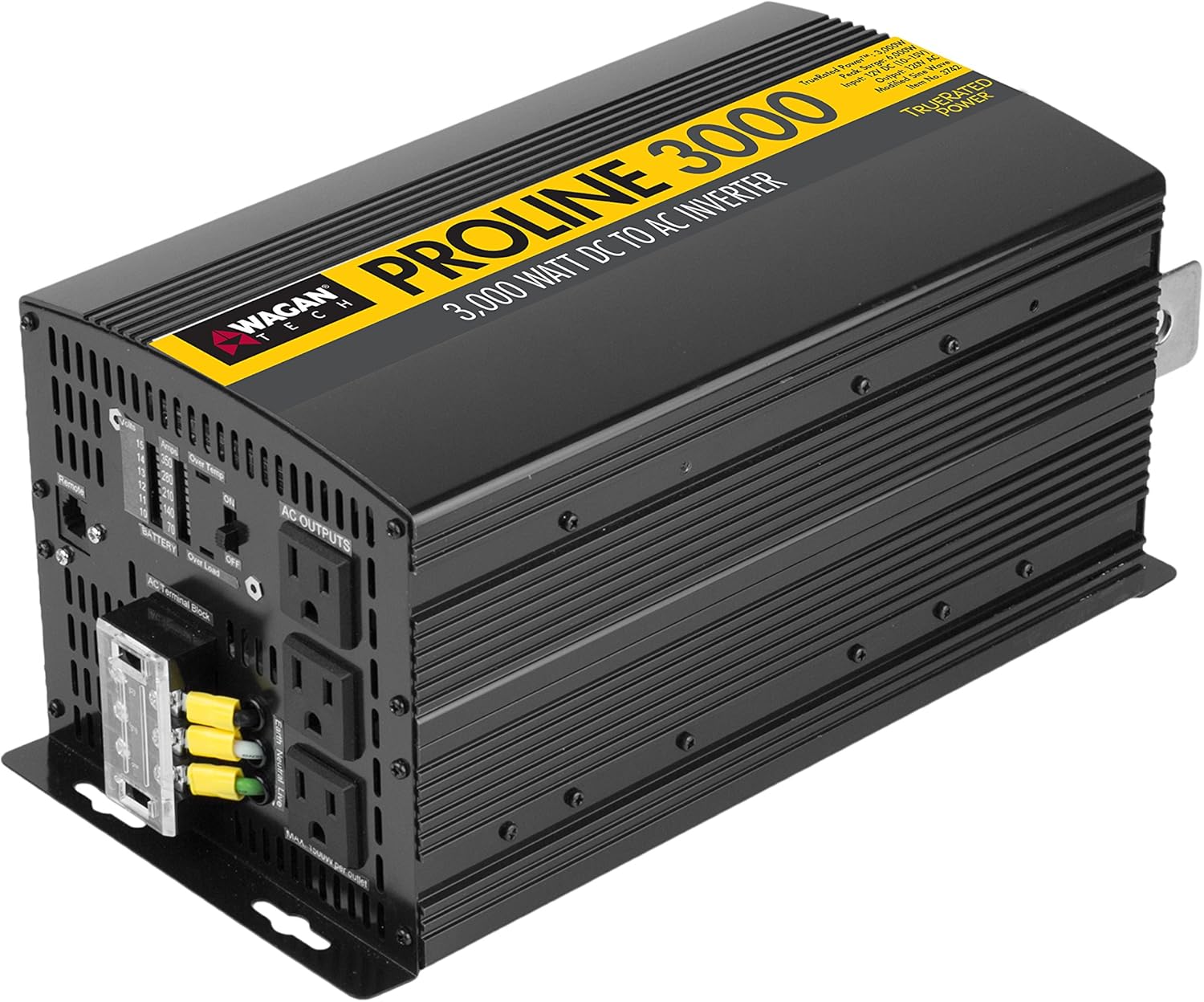 Wagan EL3742 3000 Watt Power Inverter with Remote Control 6000 Watt Surge Peak Power converter for Home RV Camping Van Life Off Grid