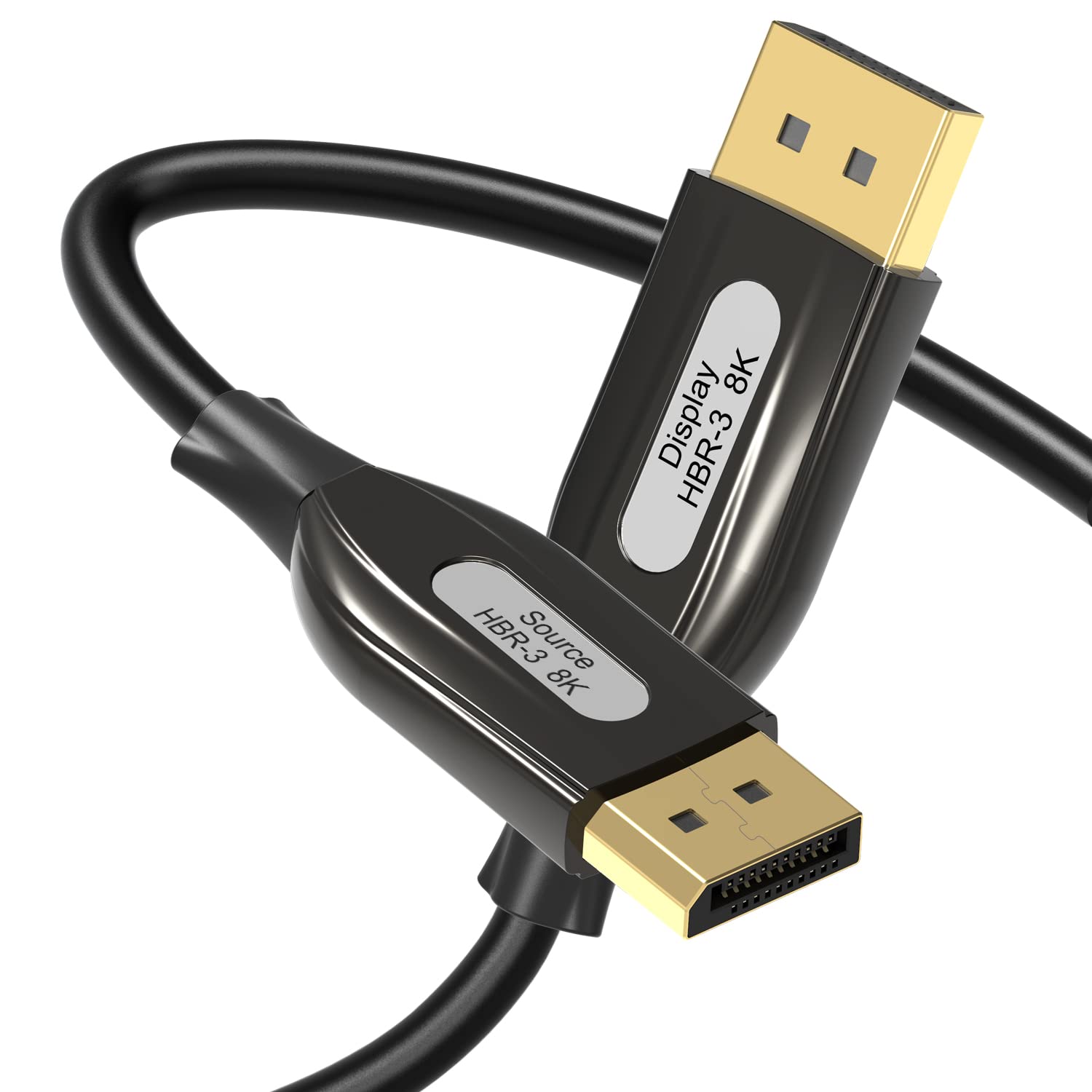 8K DisplayPort Fiber Optic Cable 33ft/10m, DP Fiber Optic Cable 1.4(33ft-100ft) (8K@60Hz 4K@144Hz) HBR3 Support 32.4Gbps HDCP 2.2 HDR Braided Display Port for TV Gaming Monitor Graphics PC Laptop