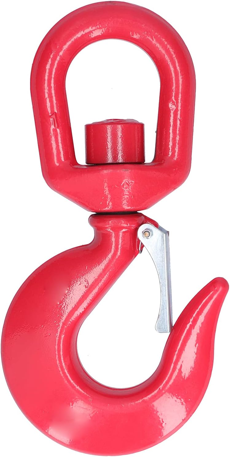 7 Tons Crane Hook Alloy Steel Swivel Eye Hook with Latch, 28 Tons Working Load Limit