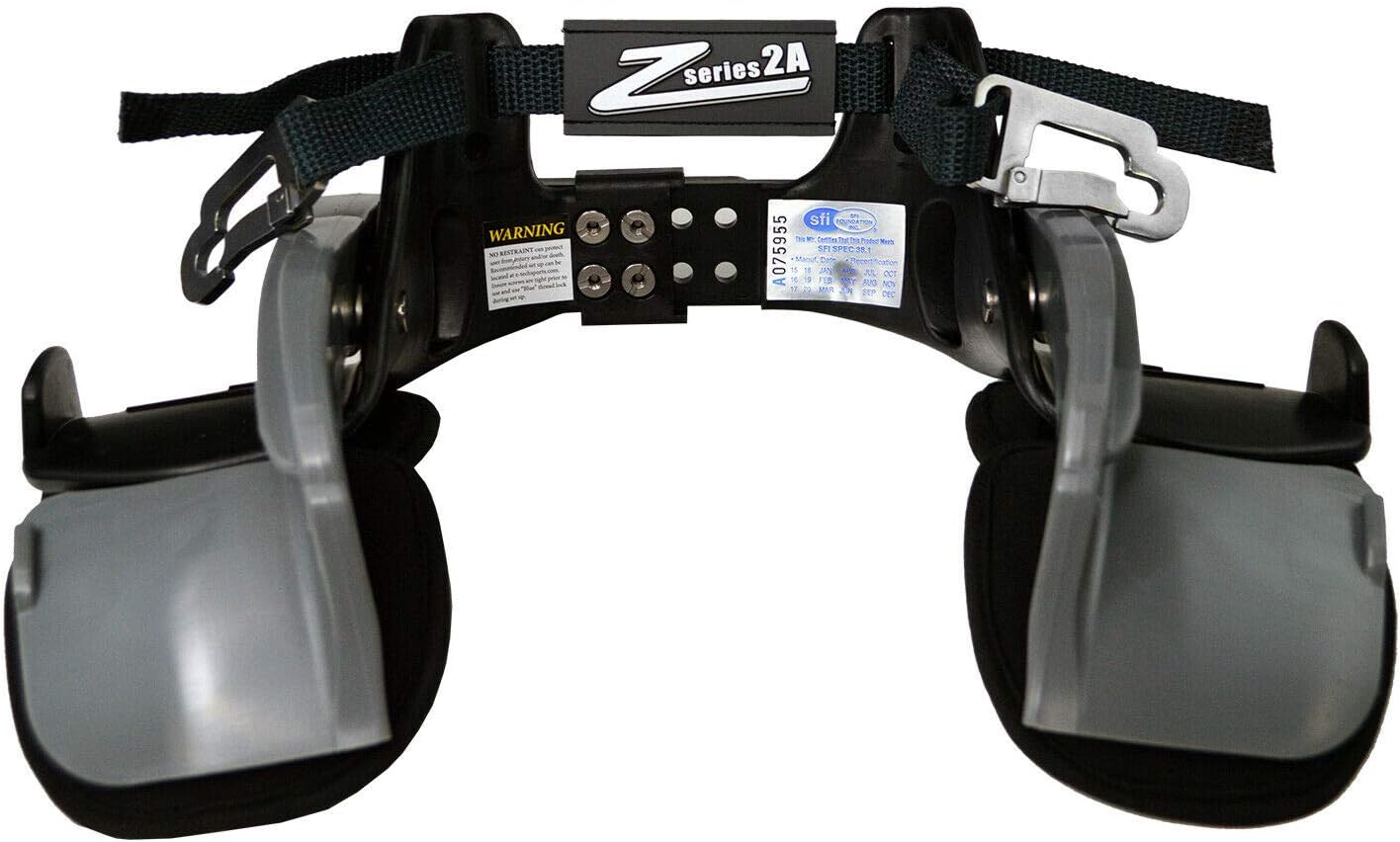 Z-Tech Series 2A SFI 38.1 Head and Neck Restraint Certified Black/Gray One Size Fits All