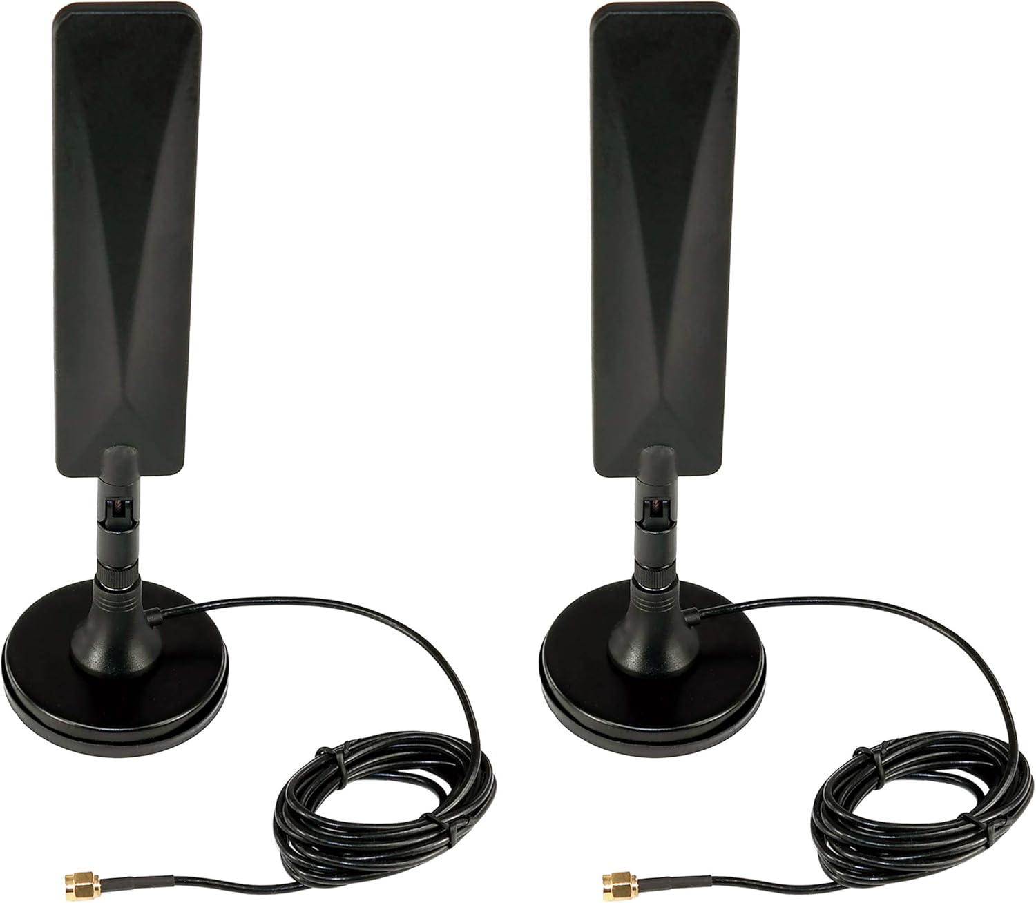 Proxicast 3G/4G/LTE Universal Wide Band 5 dBi Omni-Directional Paddle Antenna + SMA Magnetic Base for Cisco, Cradlepoint, Digi, MoFi, Novatel, Pepwave, Sierra Wireless and Many Others (2 Pack) Pack of 2