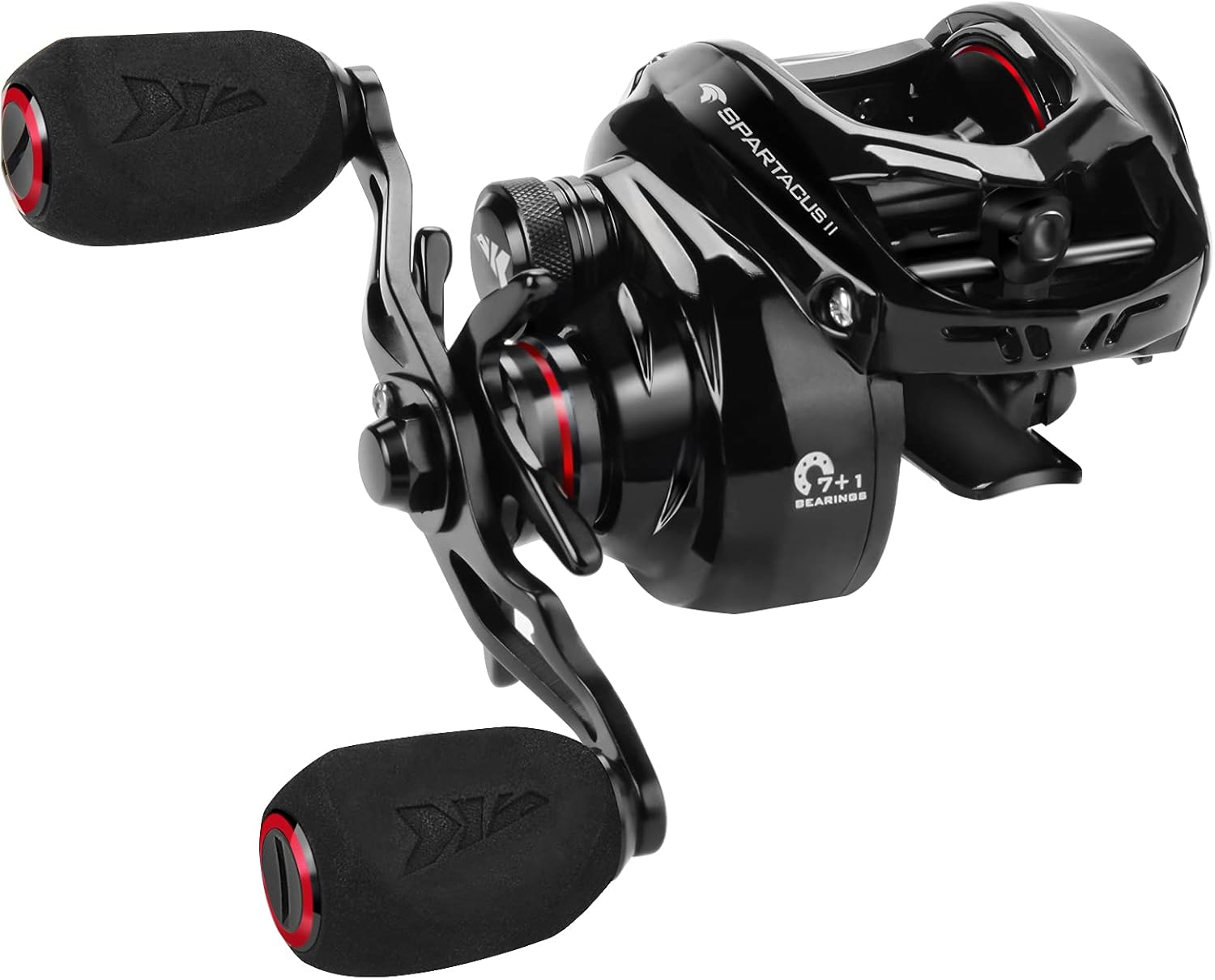 KastKing Spartacus II Baitcasting Fishing Reel, 6oz Ultralight, Super Smooth with 17.6 LB Carbon Fiber Drag, 7.2:1 Gear Ratio, 39mm Palm Perfect Lower Profile Design Pack of 2