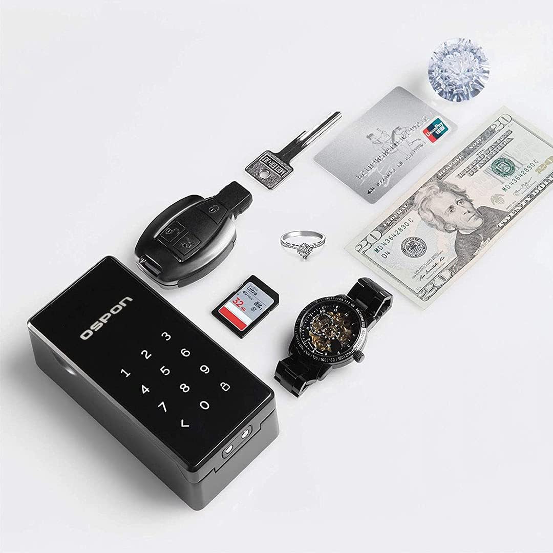 Ospon Security Lock Box, Bluetooth Smart Secured Lock Box with Management APP for Home, Hotel, School, Office，Replaceable Password，waterproof