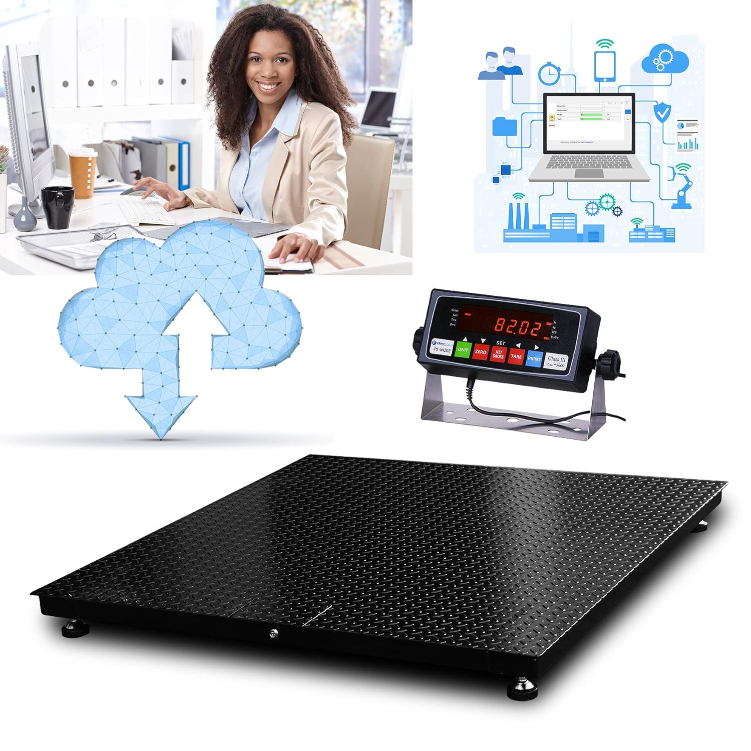 Prime Station Cloud Scale 10000x1lb Pallet Scale | Floor Scale with Premium Indicator and Cloud Software Saving Operation Cost by 20-45% (48