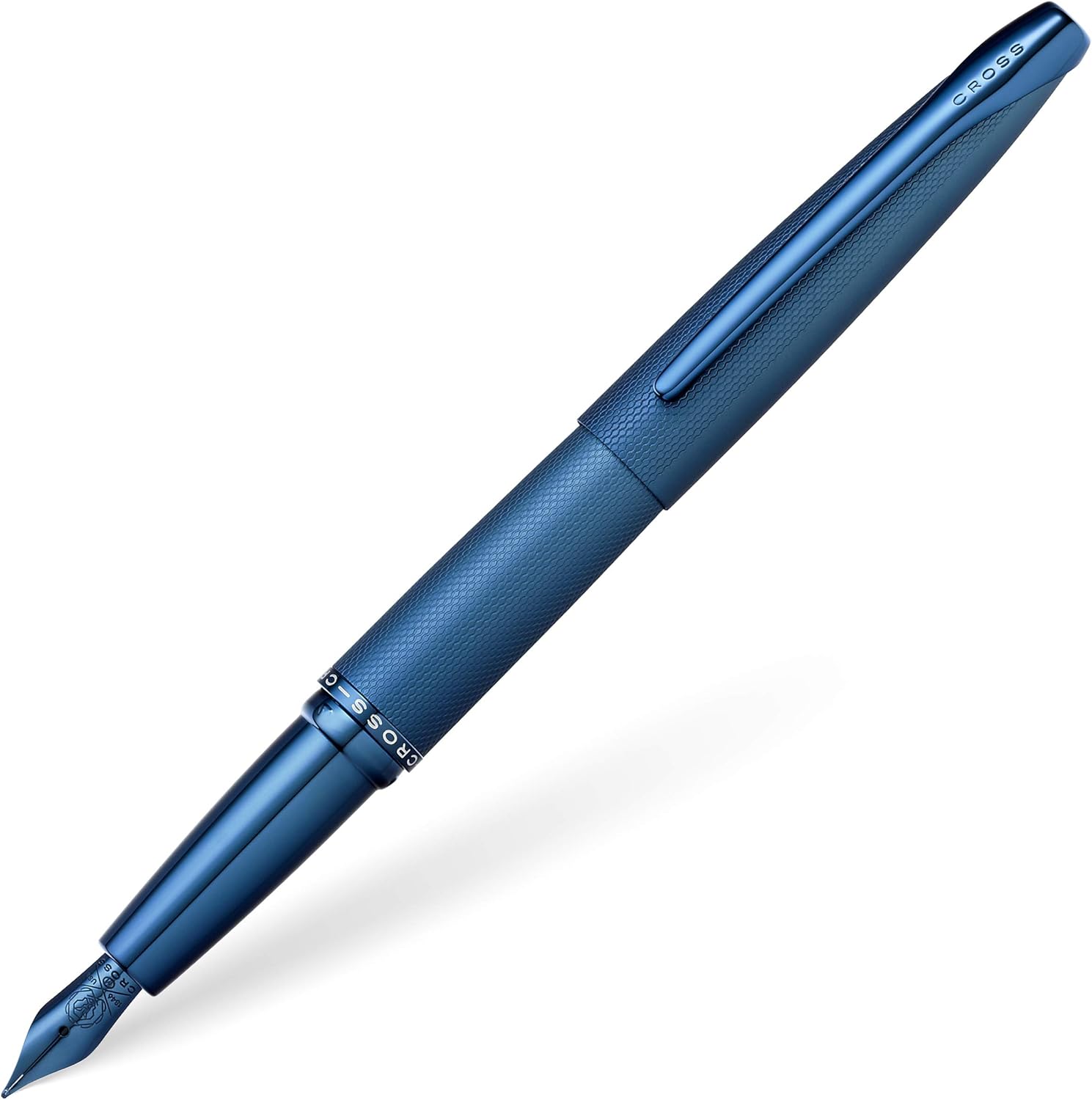 Cross ATX Translucent Blue Lacquer Ballpoint Pen with Chrome-Plated Appointments Pack of 2
