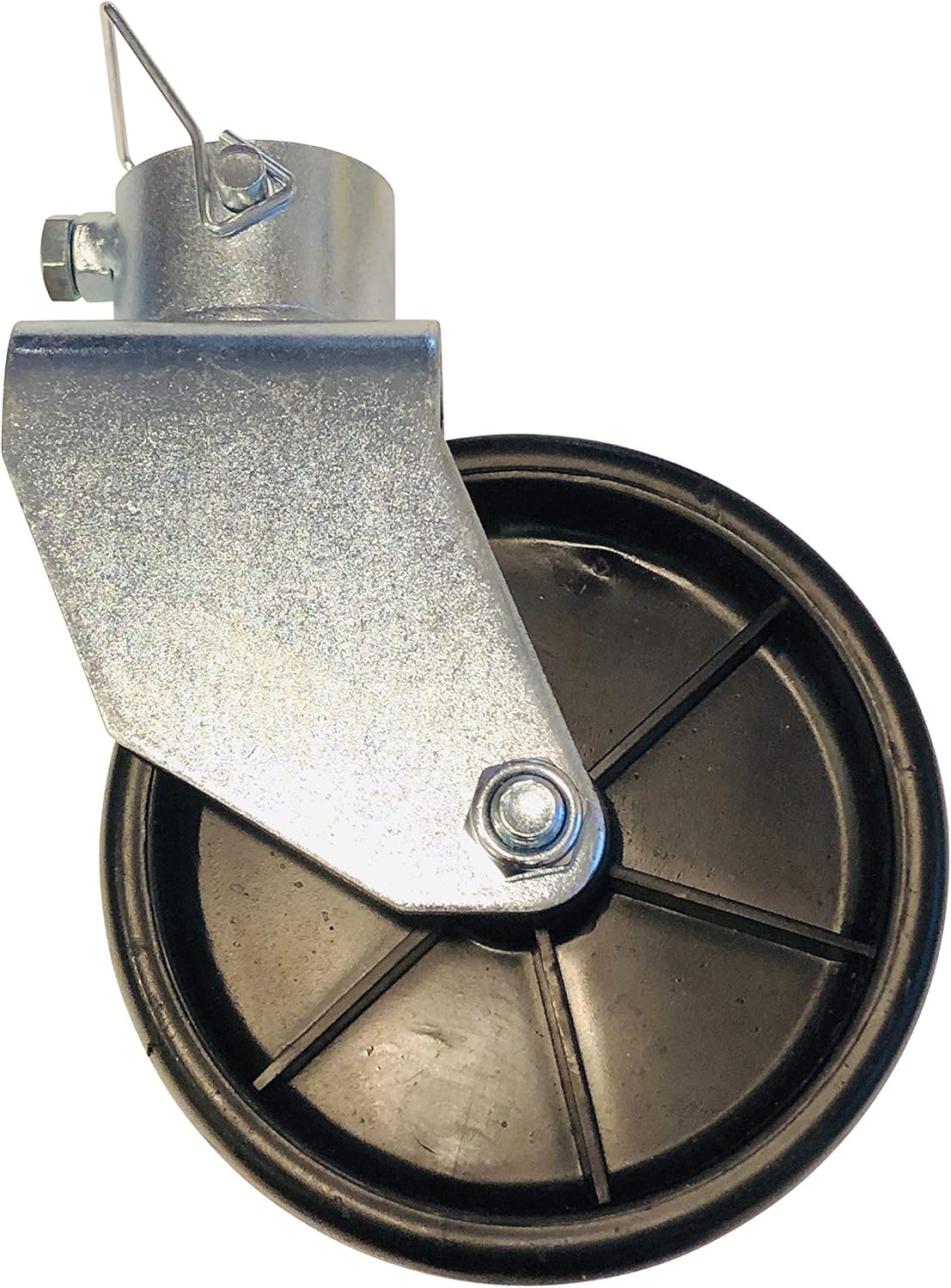 Professional EZ Travel Collection Reinforced Double Wheel Trailer Jack Caster with Pin (2000 Pound Rated) Pack of 2